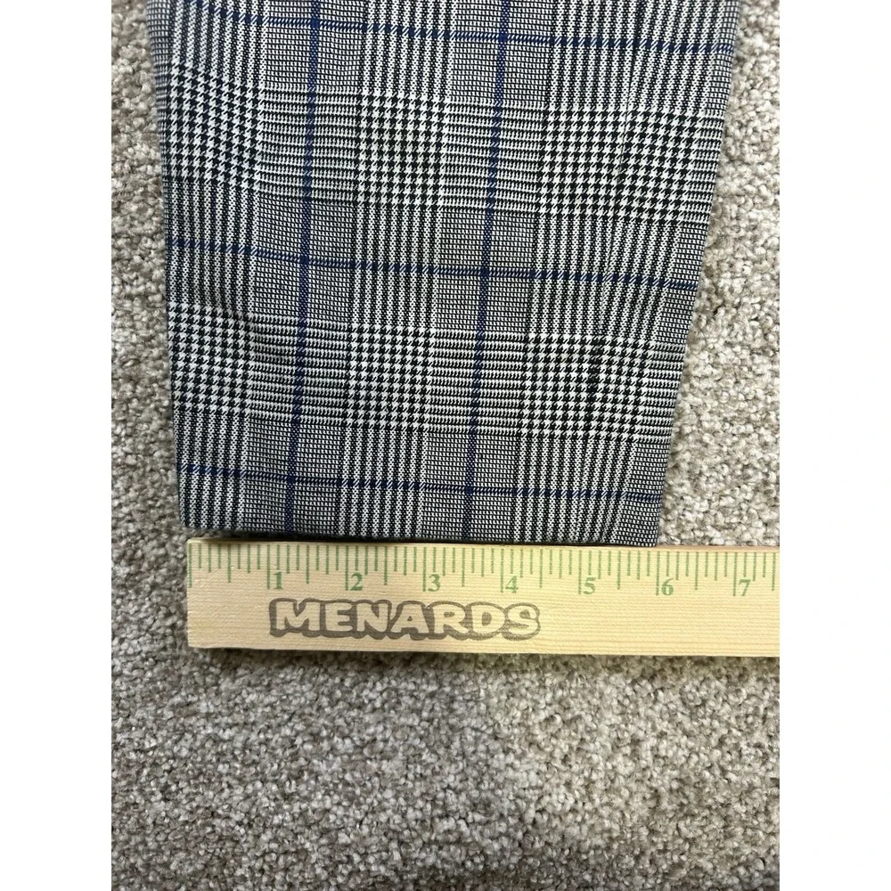 Banana Republic Sloan Pants 4 Trouser Gray Plaid Straight Wide Waist Work A6